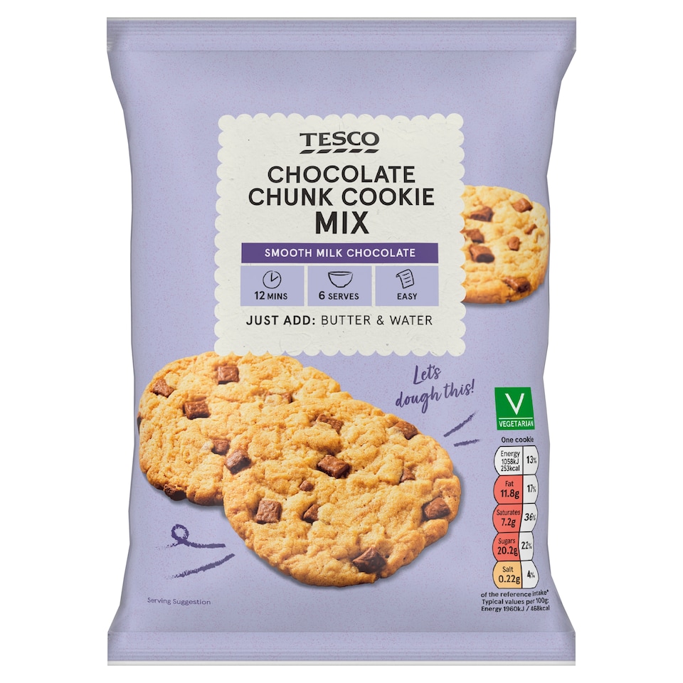 Tesco Chocolate Chunk Cookie Mix 285G