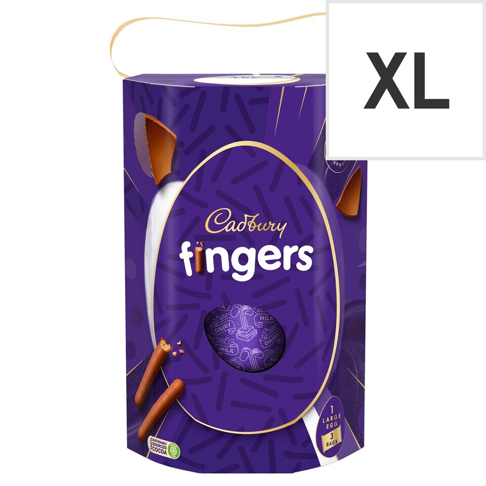 image 1 of Cadbury Dairy Milk Fingers Chocolate Biscuit Easter Egg 212.5G
