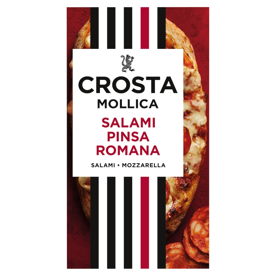 image 1 of Crosta & Mollica Pinsa Roman Pizza Salami & Mozzarella 160g