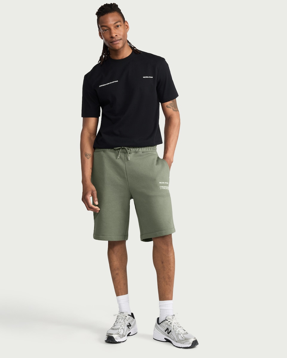 image 1 of F&F Active EVERYHOUR Cotton Rich Shorts in Green
