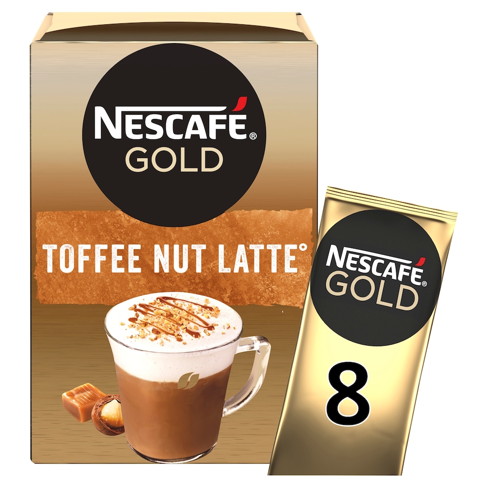 image 1 of Nescafe Gold Toffee Nut Latte 8 Sachet 156G
