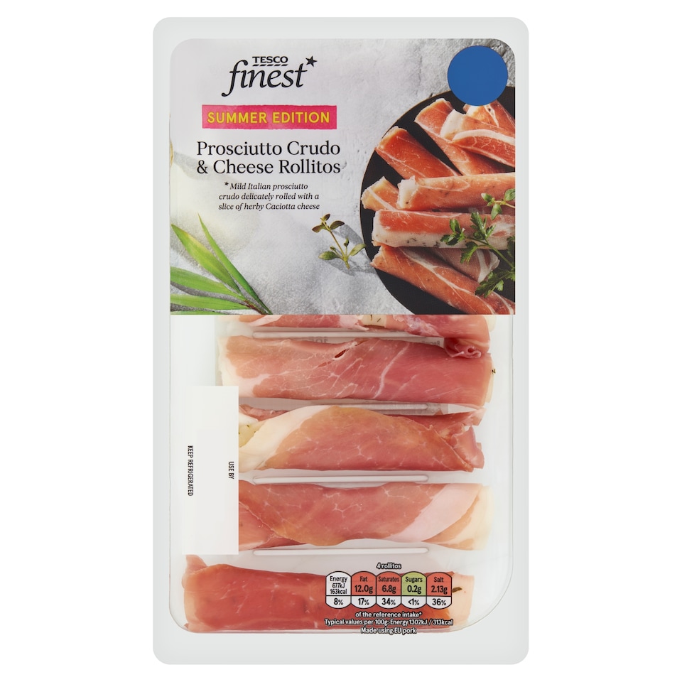 Tesco Finest Prosciutto Crudo & Cheese Rollitos 105g