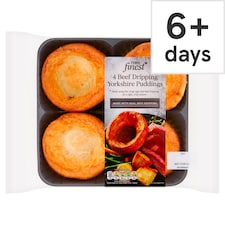 Tesco Finest 4 Beef Dripping Yorkshire Puddings 190G
