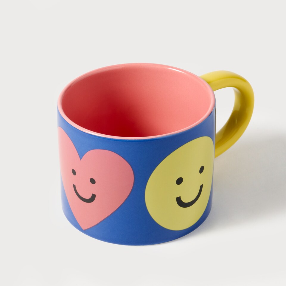 image 1 of Paperchase x Mélanie Johnsson Valentines Happy Face Mug