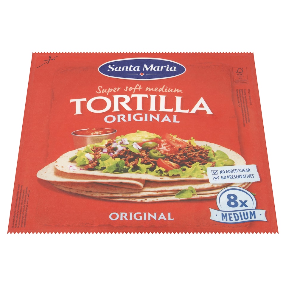 Santa Maria Original pšeničná tortilla 8 ks 320g
