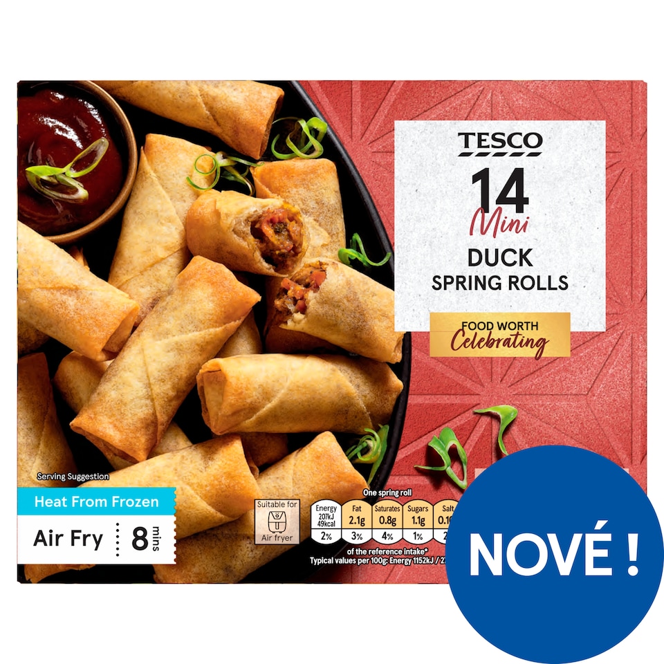 Tesco Mini Duck Spring Rolls 14 pcs 252g