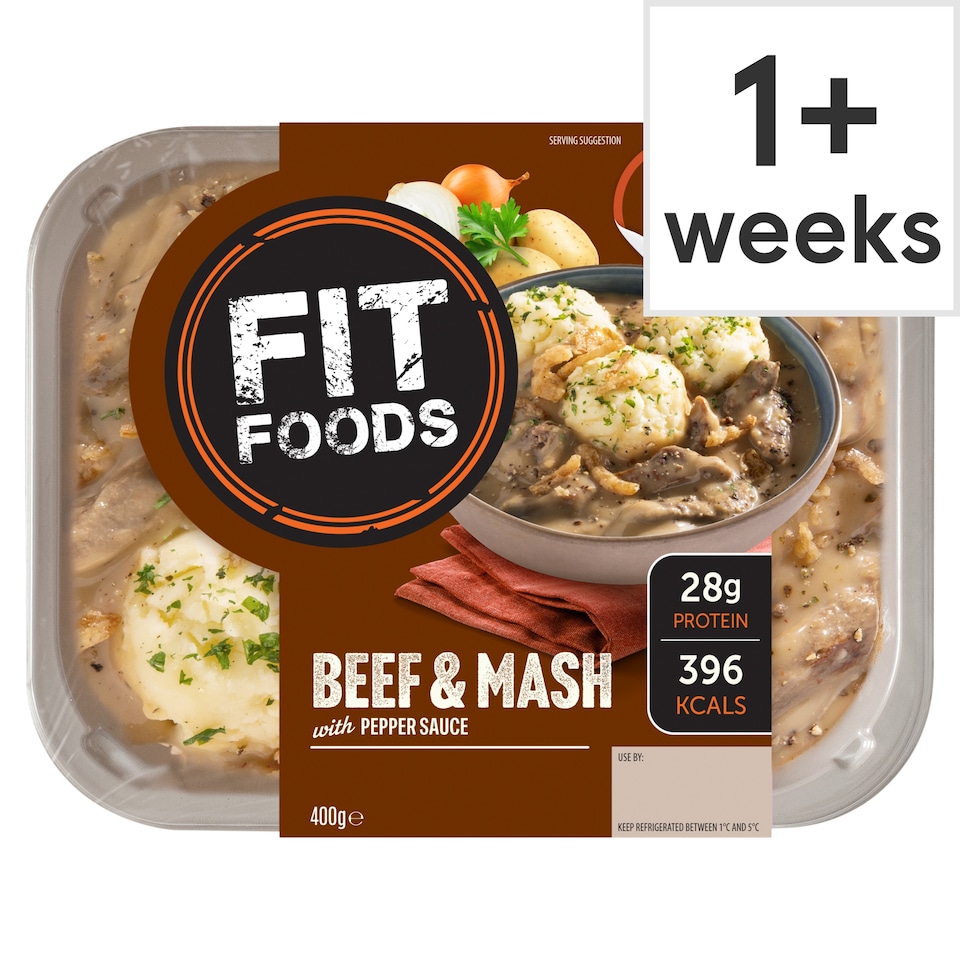 Fit Foods Beef & Mash with Pepper Sauce 400g