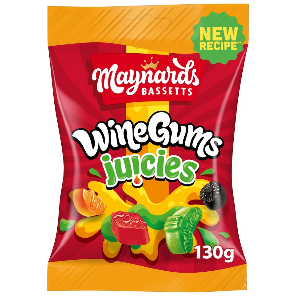 Maynards Bassetts Wine Gums Juicies Sweets Bag 130G