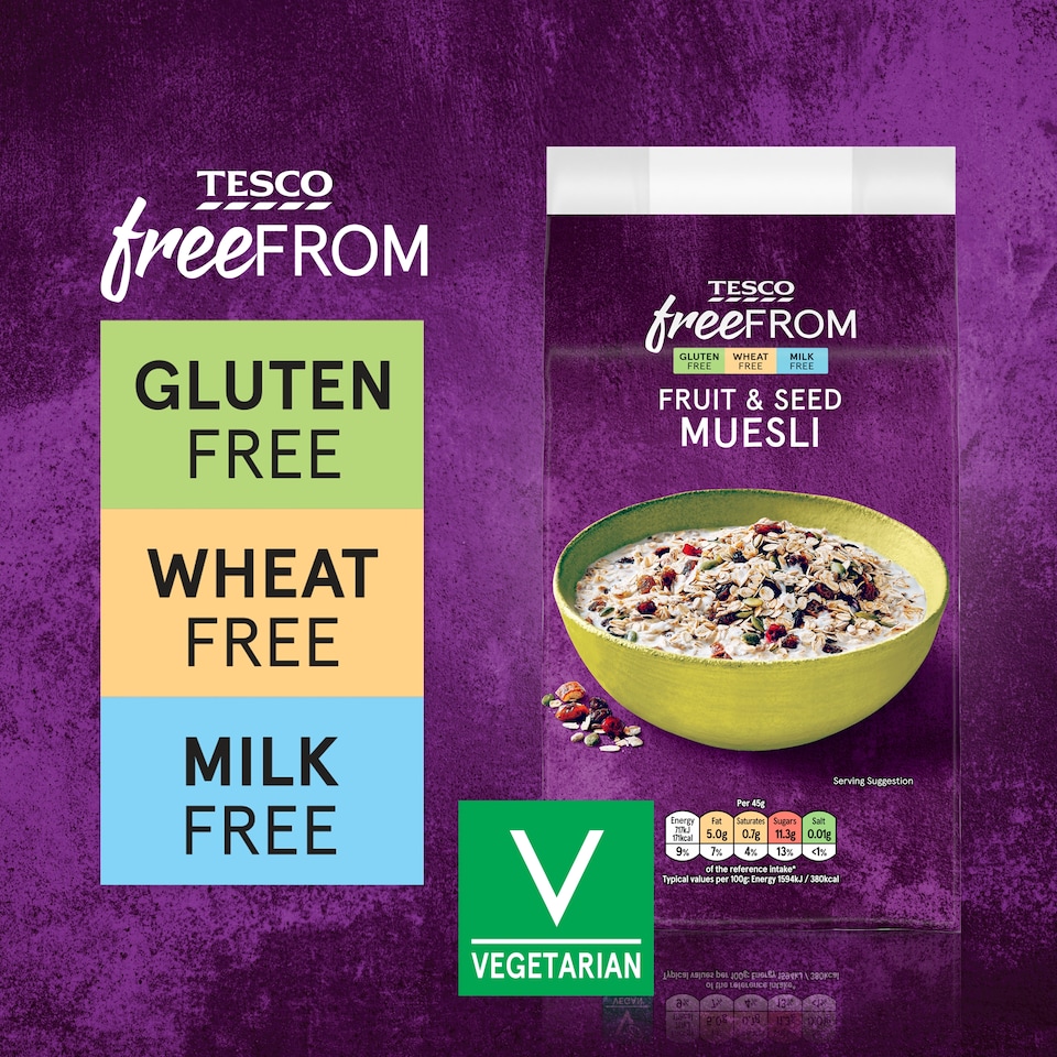 image 1 of Tesco Free From Fruit & Seed Muesli 450g