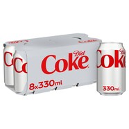 Diet Coke Soft Drink Cans 8 X 330mL Tesco Groceries Diet Coke Soft Drink Cans 8 X 330mL Tesco Groceries