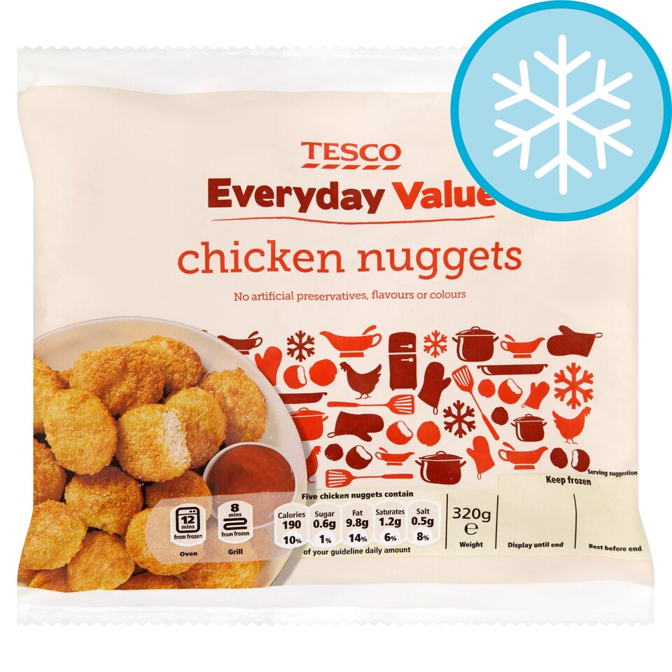 Tesco Every Day Value Breaded Chicken Nuggets 320G