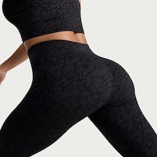 F&F Active Seamless Animal Print Leggings in Black