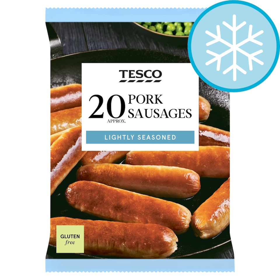 Tesco Thick Pork Sausages 20 Pack 900G