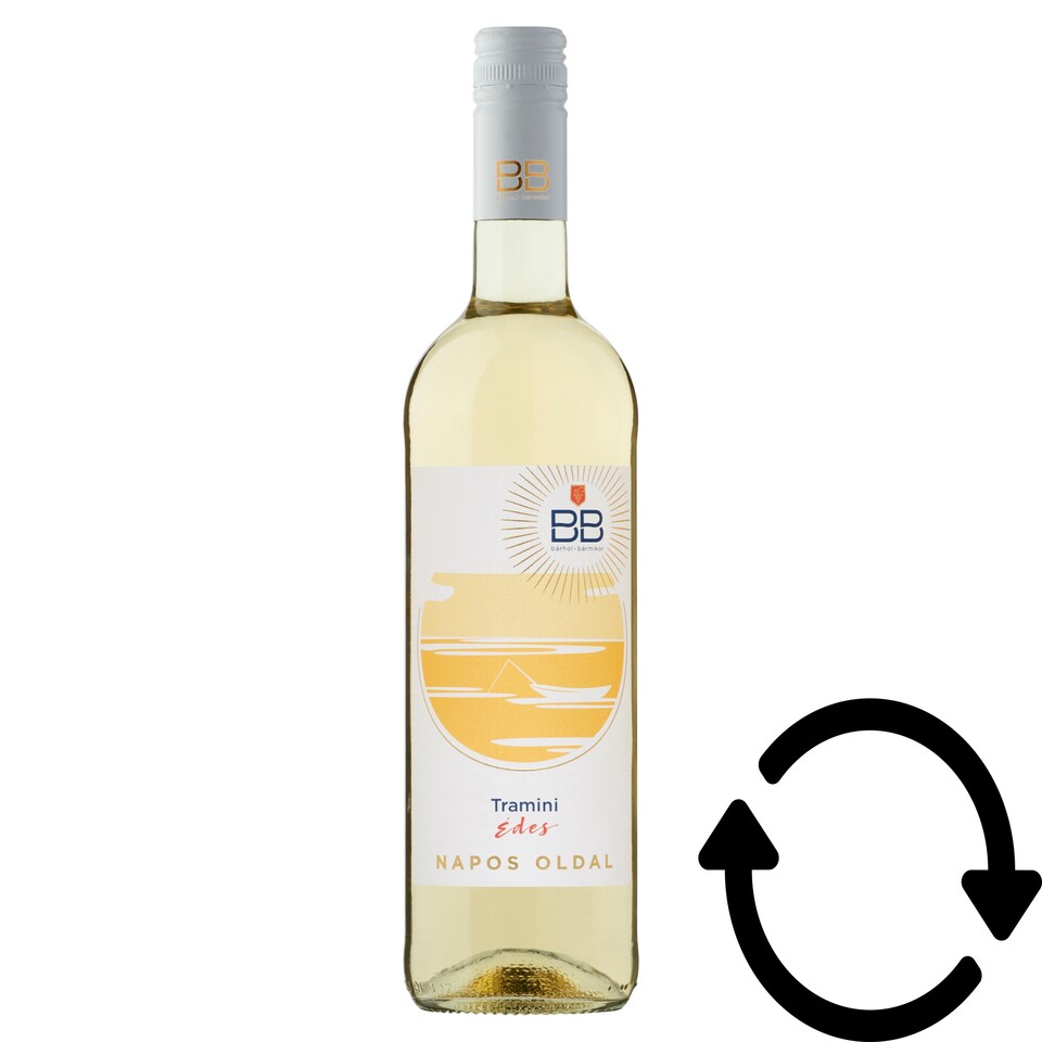 BB Napos Oldal Dunántúli Tramini édes fehérbor 0,75 l