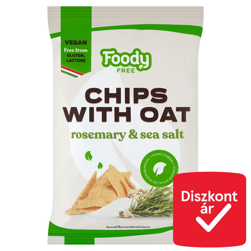 Foody Free Chips with Oat, Sea Salt & Rosemary 50 g