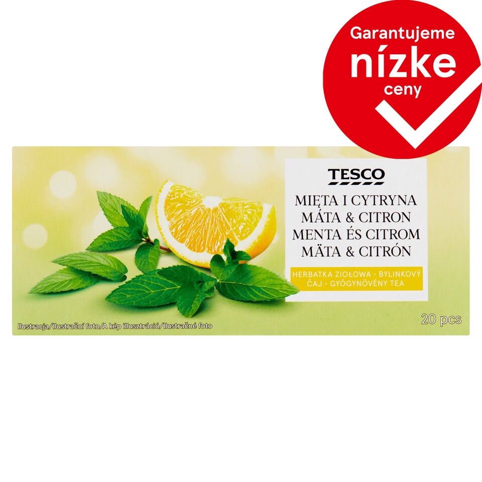 Tesco Herbal Tea Mint & Lemon 20 x 2 g (40 g)