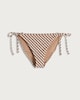 image 4 of F&F Geometric Print Tie Side Bikini Bottoms in Multi Brown