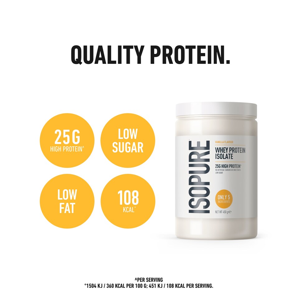 image 1 of Isopure Whey Protein Isolate Vanilla 450g