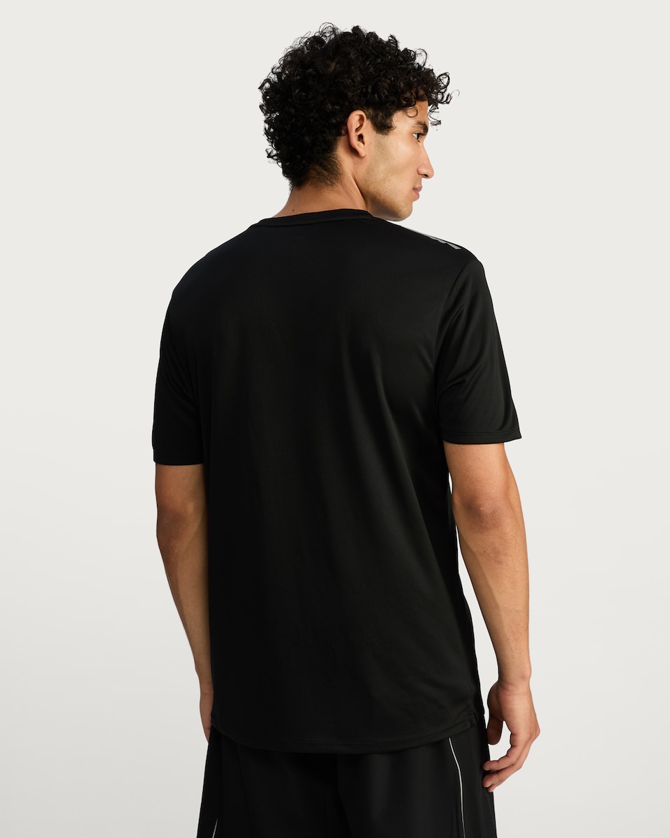 image 1 of F&F Active Crew Neck Short Sleeved Running T-Shirt in Black