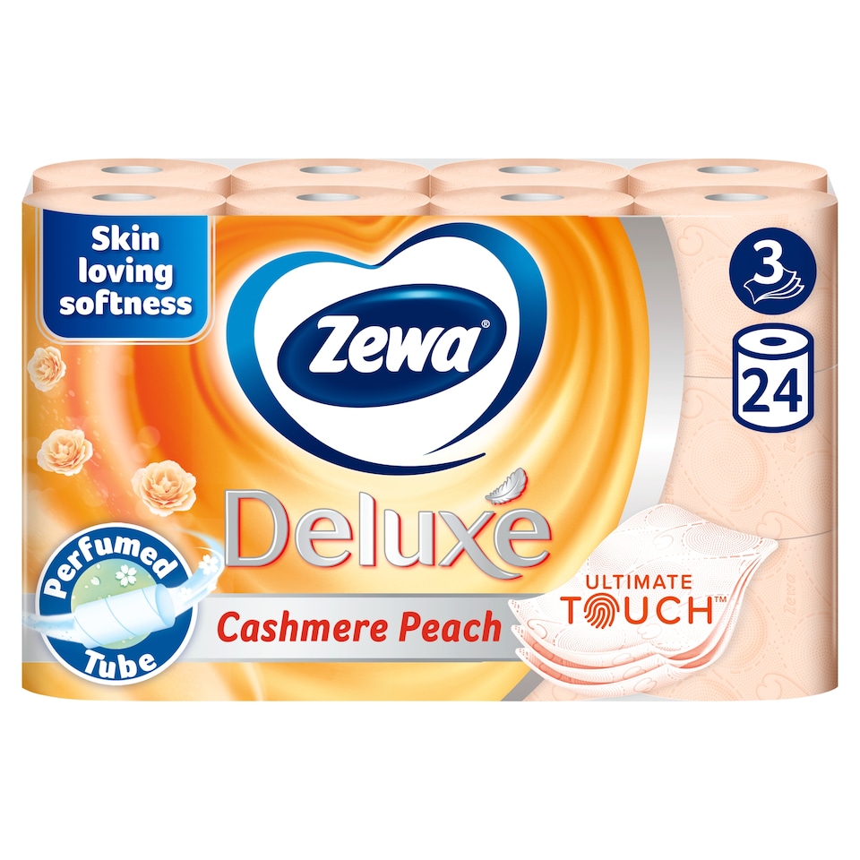 Zewa Deluxe Cashmere Peach 3 rétegű toalettpapír 24 tekercs  1. kép