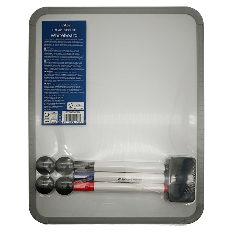 Tesco Whiteboard Magnets Pens & Board Cleaner