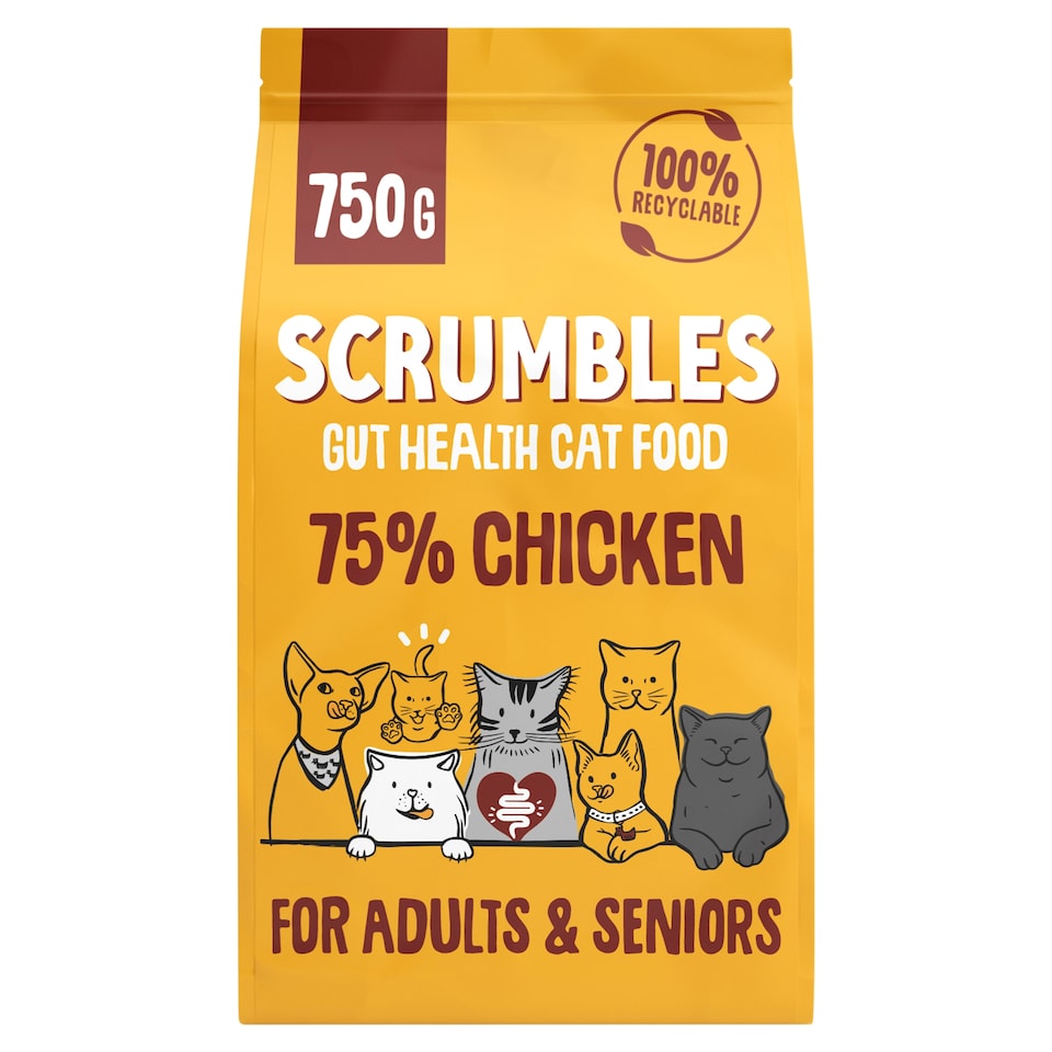 Scrumbles Chicken Dry Cat Food 750G