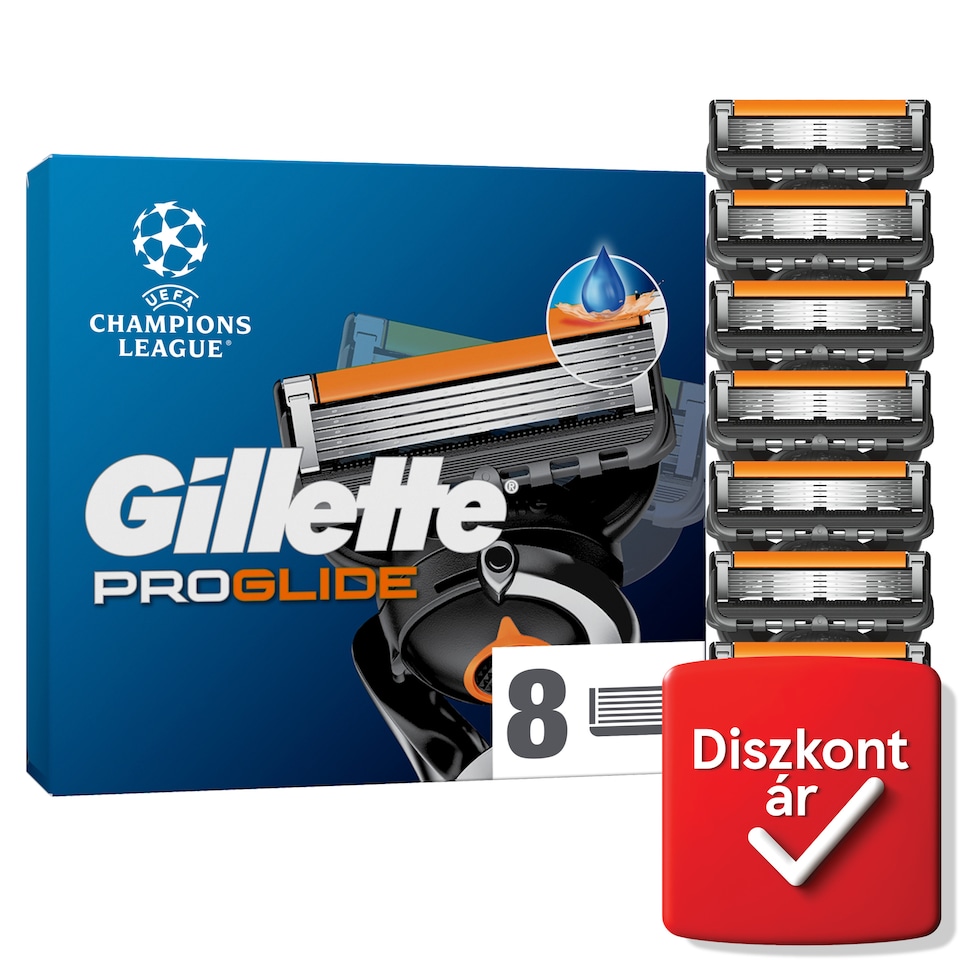 Gillette ProGlide Borotvabetétek Férfi Borotvához, 8 db Borotvabetét