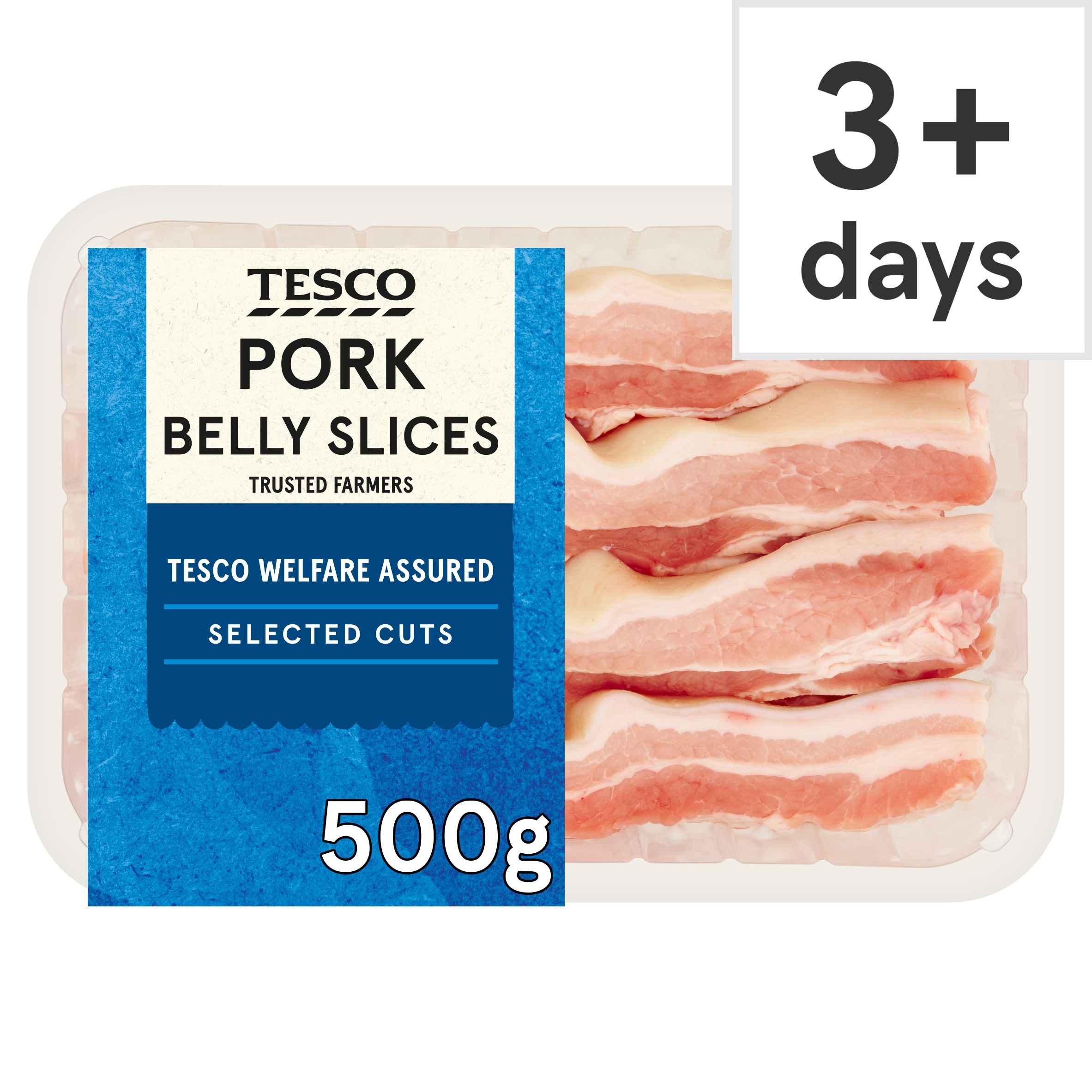 Tesco Pork Belly Slices 500g