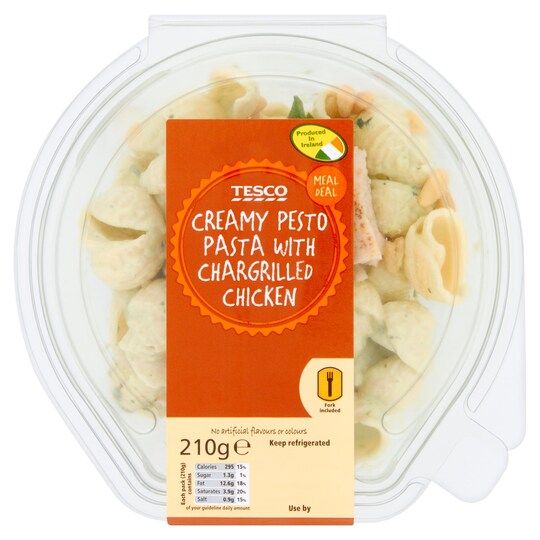 Tesco Creamy Pesto Pasta With Grilchicken 210G Tesco Groceries