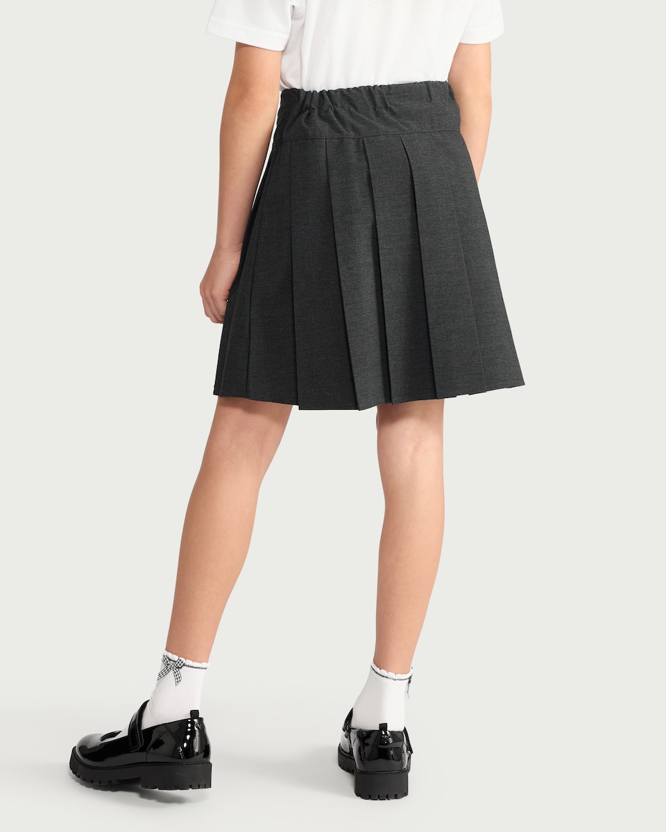 image 1 of F&F School Girls 2-Pack Pleated Kilt Skirts in Grey