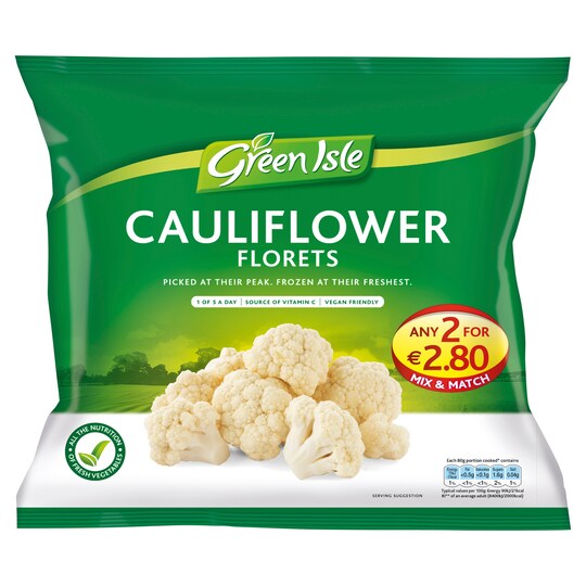 Green Isle Cauliflower Florets 450G Tesco Groceries