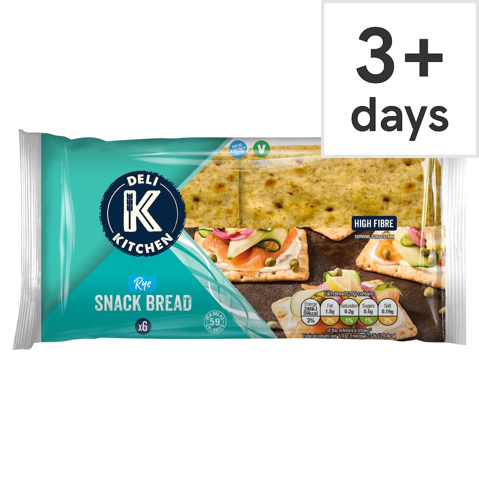 image 1 of Deli Kitchen 6 Rye Snackbreads