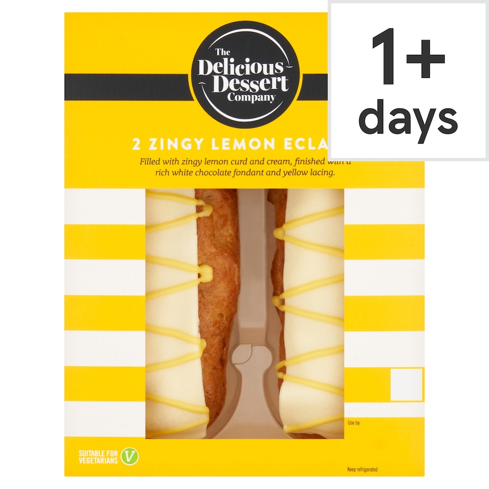 The Delicious Dessert Company Lemon Drizzle Eclairs 2 Pack