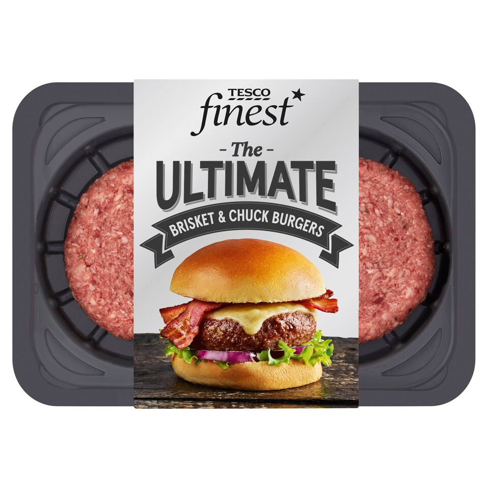 Tesco Finest The Ultimate Brisket & Chuck Burgers 340G