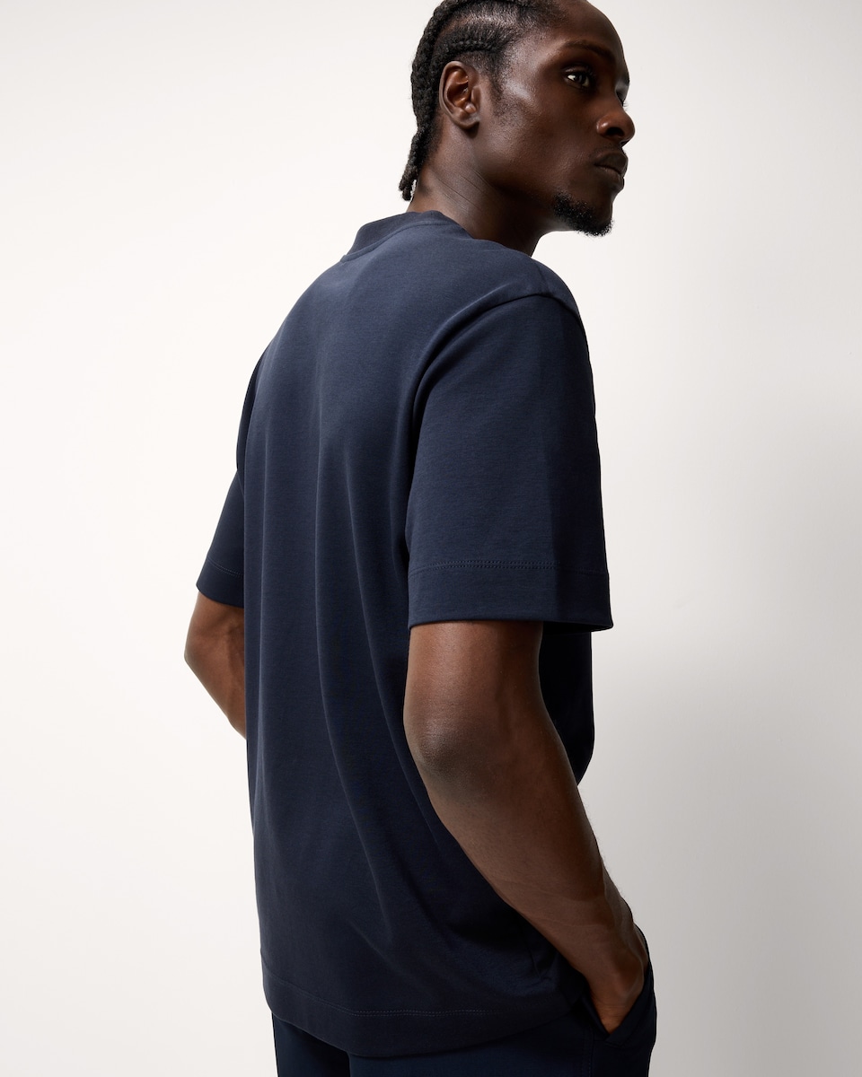 image 1 of F&F Pure Cotton Relaxed Fit T-Shirt in Navy