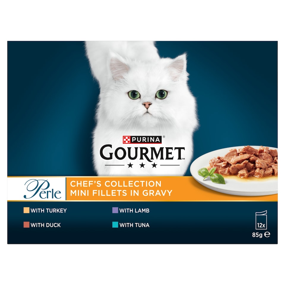 image 1 of Gourmet Perle Cat Food Chef's Collection 12X85G