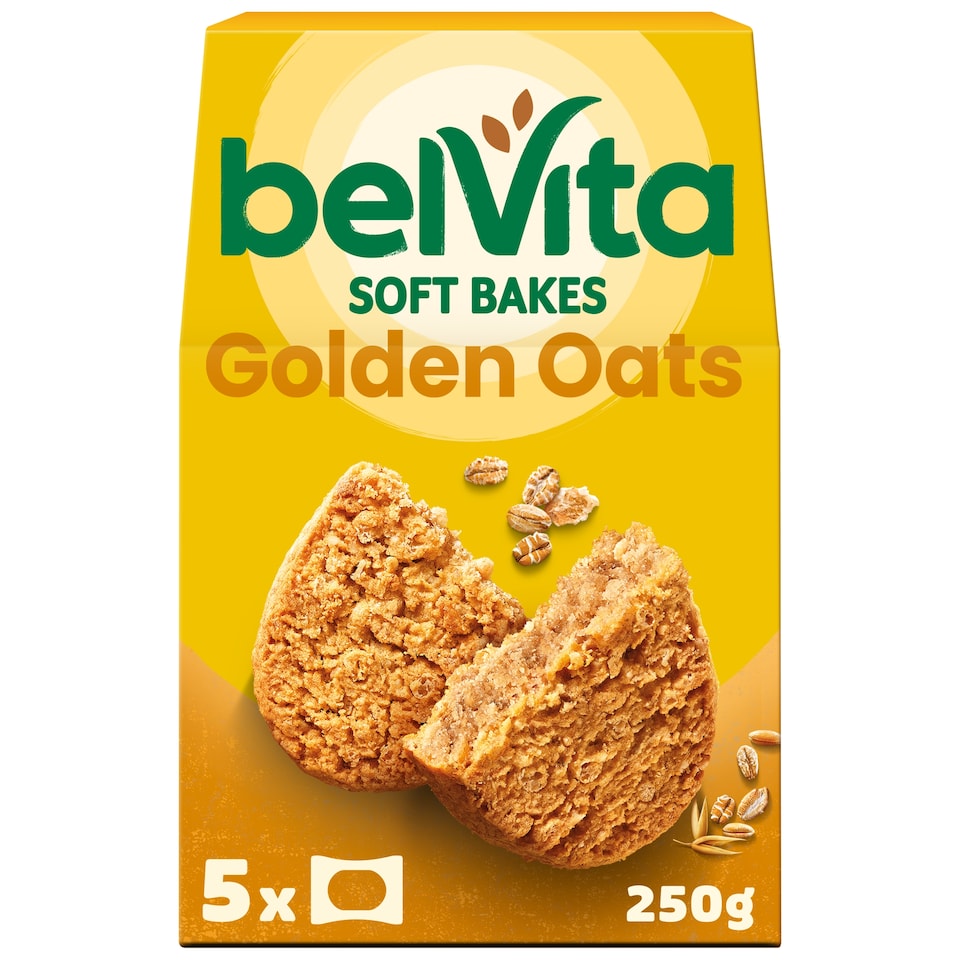 BelVita Breakfast Soft Bakes Golden Oats 5 Pack 250G