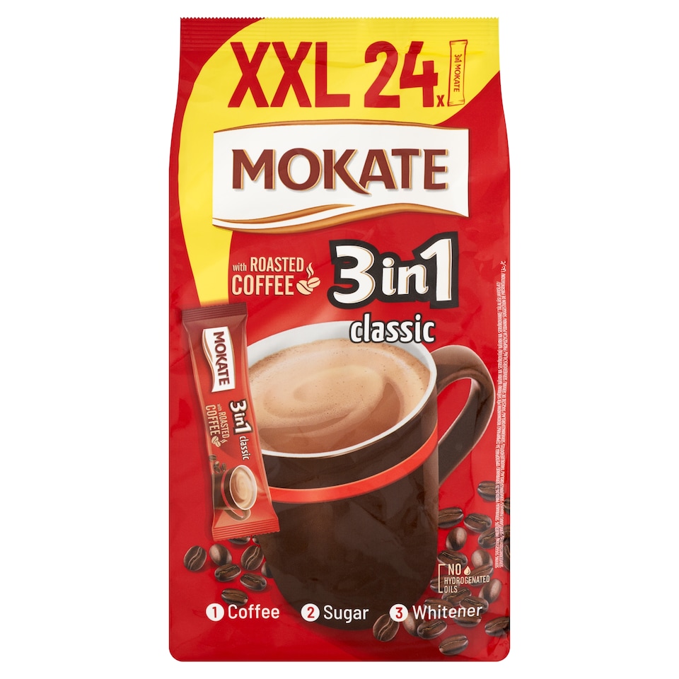 image 1 of Mokate 3in1 Classic Instant Coffee Drink in Powder 24 x 17 g (408 g)