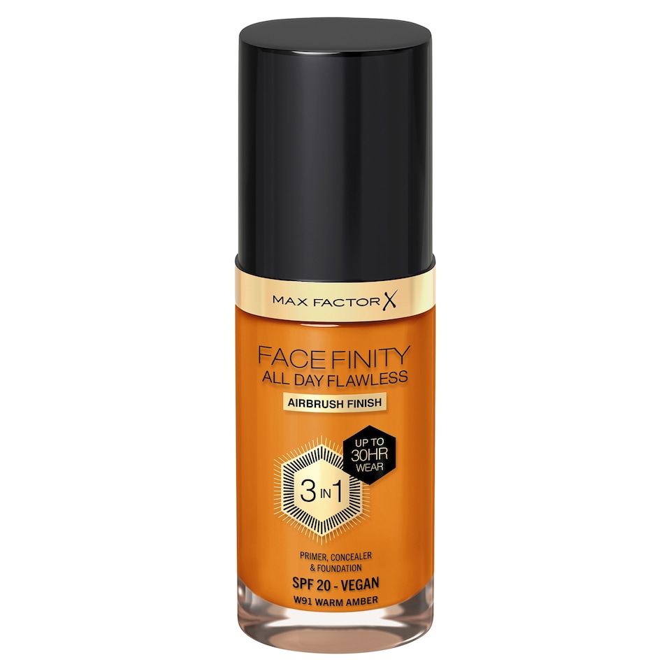 image 1 of Max Factor Facefinity 3 In 1 Foundation W91 Warm Amber 30Ml