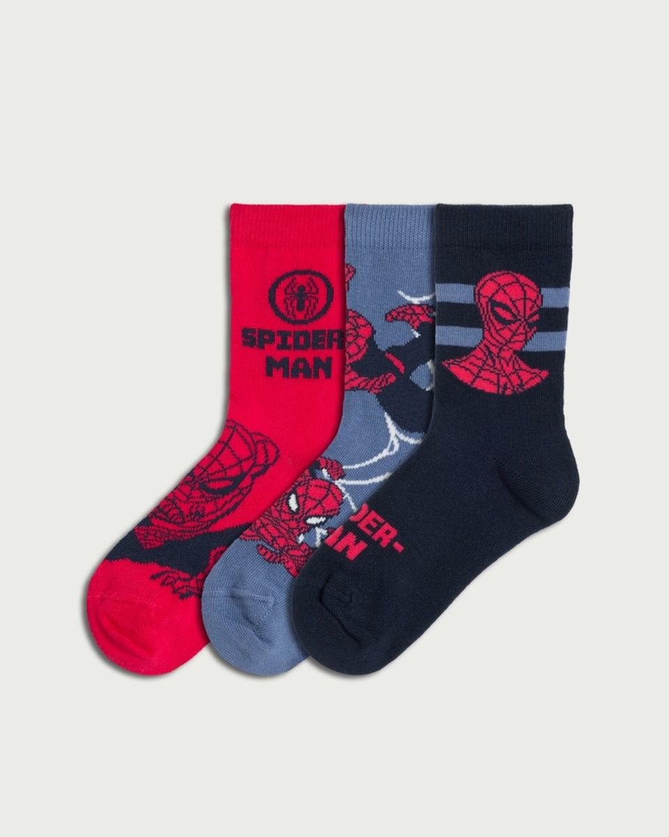 Marvel Spider-Man 3-Pack Printed Ankle Socks in Multi