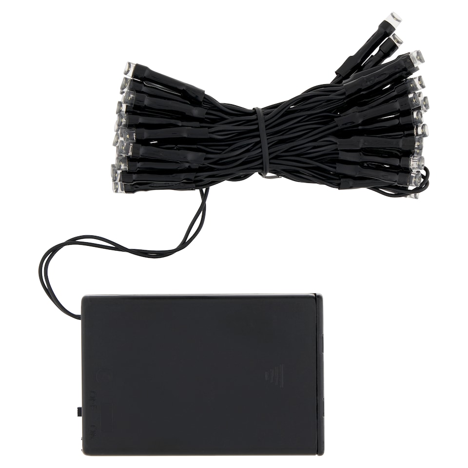 Snow Meister SM2582 50 LED-es elemes hideg fehér fényfüzér   1. kép