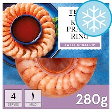 Tesco King Prawn Ring With Sweet Chilli Dip 280G