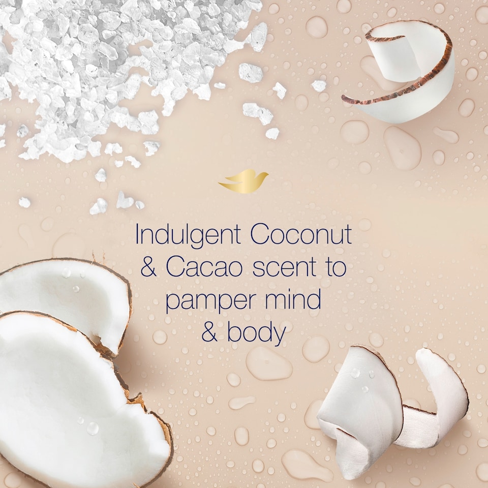 image 1 of Dove Restoring Care Coconut Cacao Bath Soak 450Ml