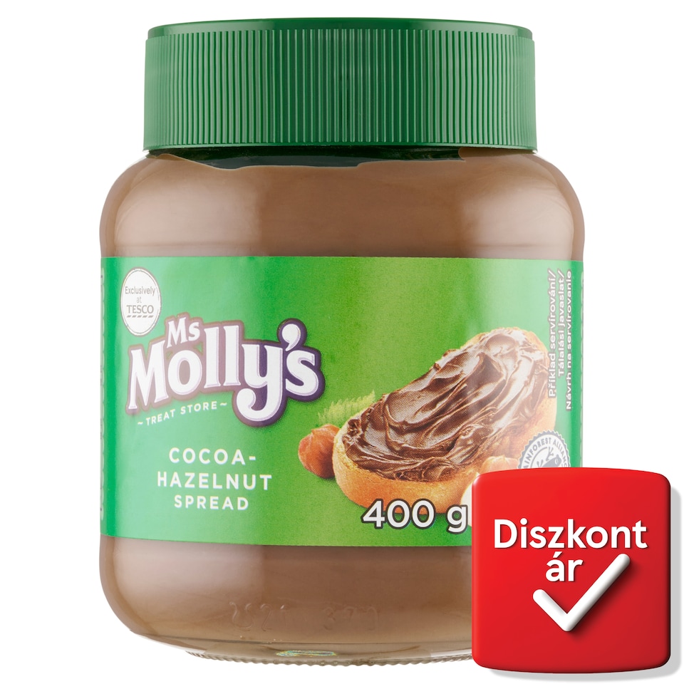 Ms Molly's kakaós-mogyorós kenhető krém 400 g