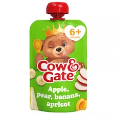 Cow & Gate Pouches Apple Pear Banana Apricot 100g