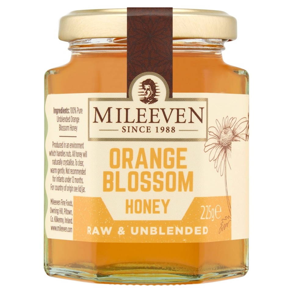 Mileeven Orange Blsom Honey Raw And Unblended 225G