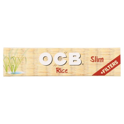 OCB Rice Slim Rolling Papers with Filters 32 Pack - Tesco Groceries