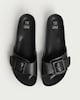 image 2 of F&F Buckle Detail Slip On Sandals in Black