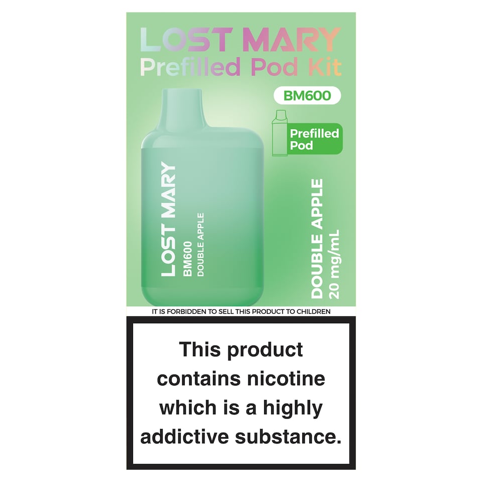 Lost Mary BM600 Refillable Kit Double Apple 20mg/ml 2ml