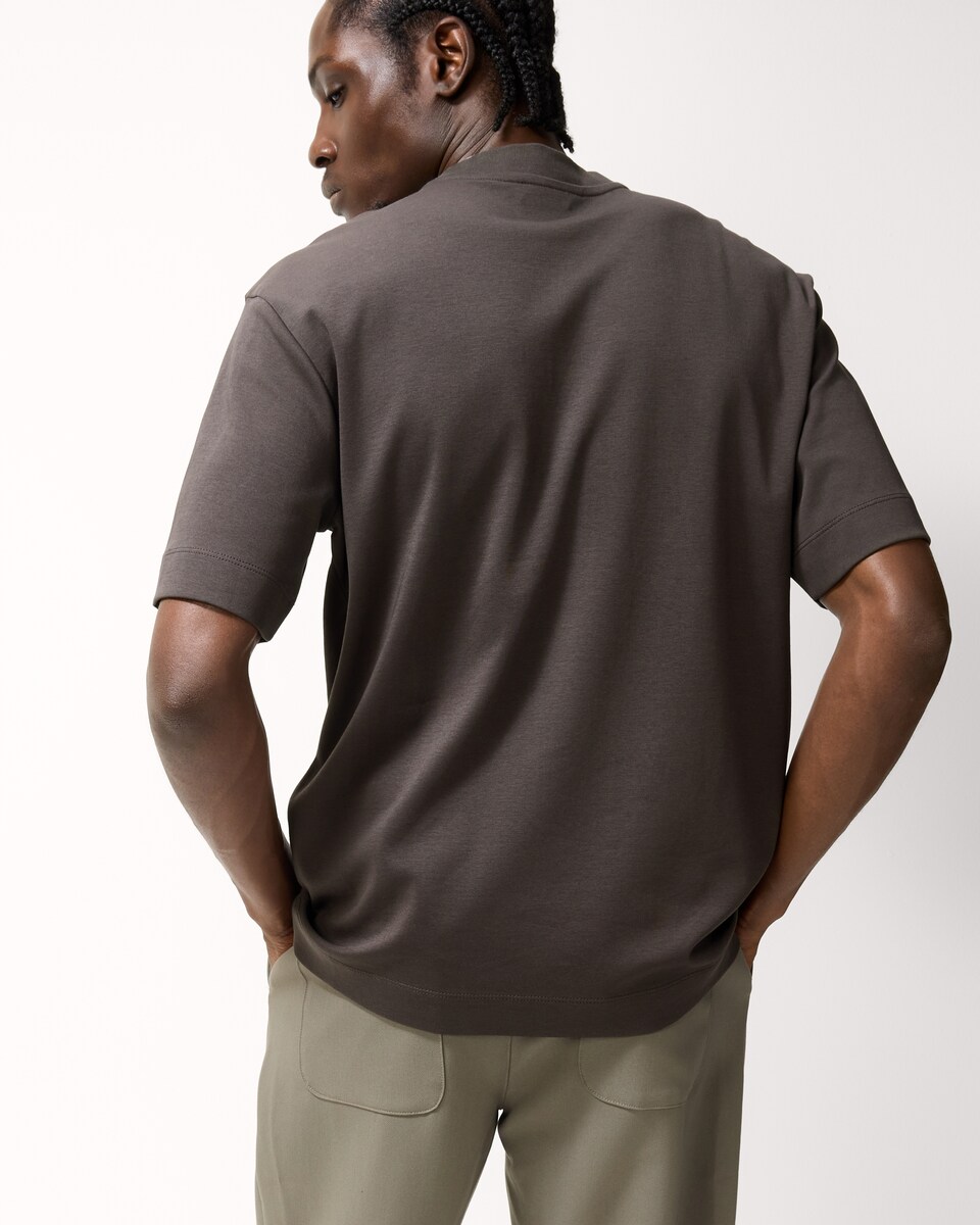 image 1 of F&F Pure Cotton Relaxed Fit T-Shirt in Brown